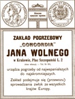 Zaklad pogrzebowy “Concordia” J. Wolnego